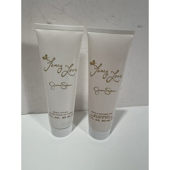 Set Of 2 Fancy Love by Jessica Simpson (Body Lotion 3.0 oz & Bath Shower gel) - Picture 1 of 4